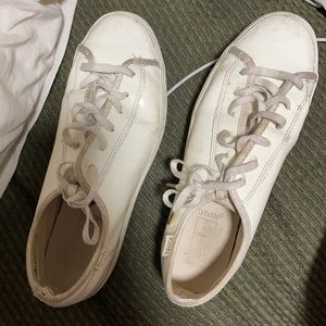 KEDS cream patent sneakers